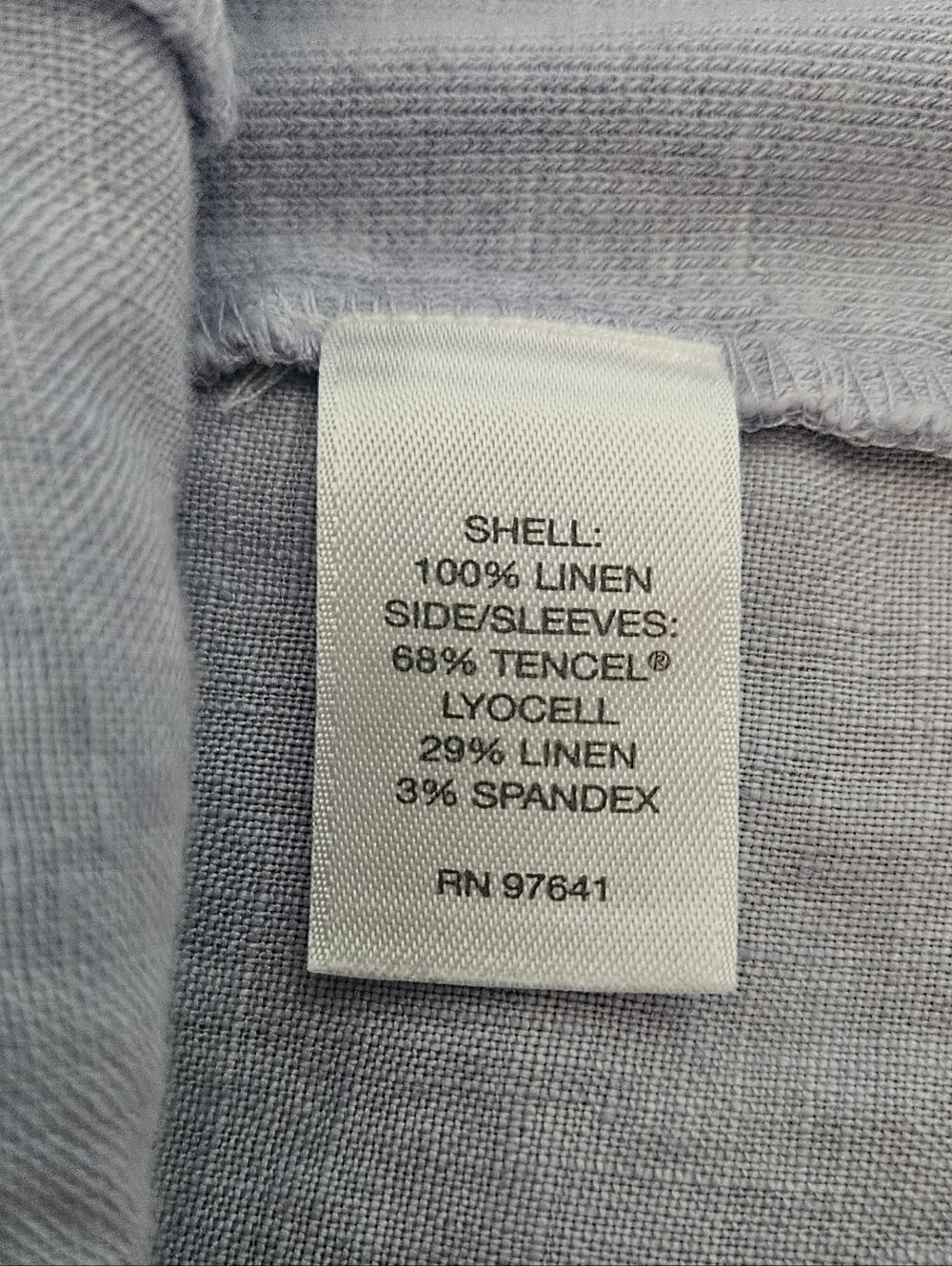 Pure J Jill Mixed Media Linen Tencel Shift Dress Lavender Lagenlook Resort Sz M - Picture 9 of 11